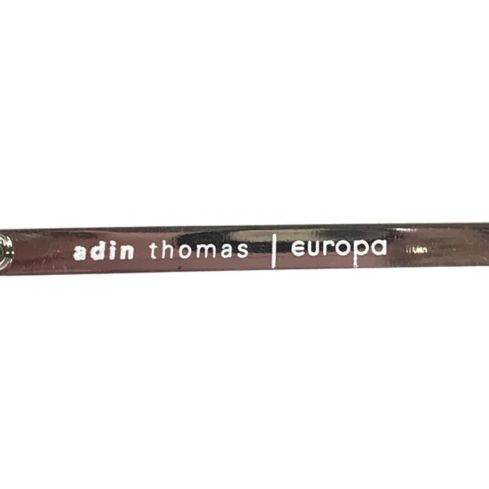 Adin Thomas Eyeglasses Frames AT-426 C1 Black Silver Cat Eye Half Rim 52-16-135